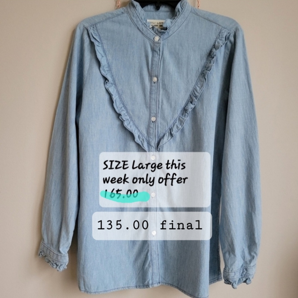 Nili Lotan Marcela Chambray Shirt Nwot